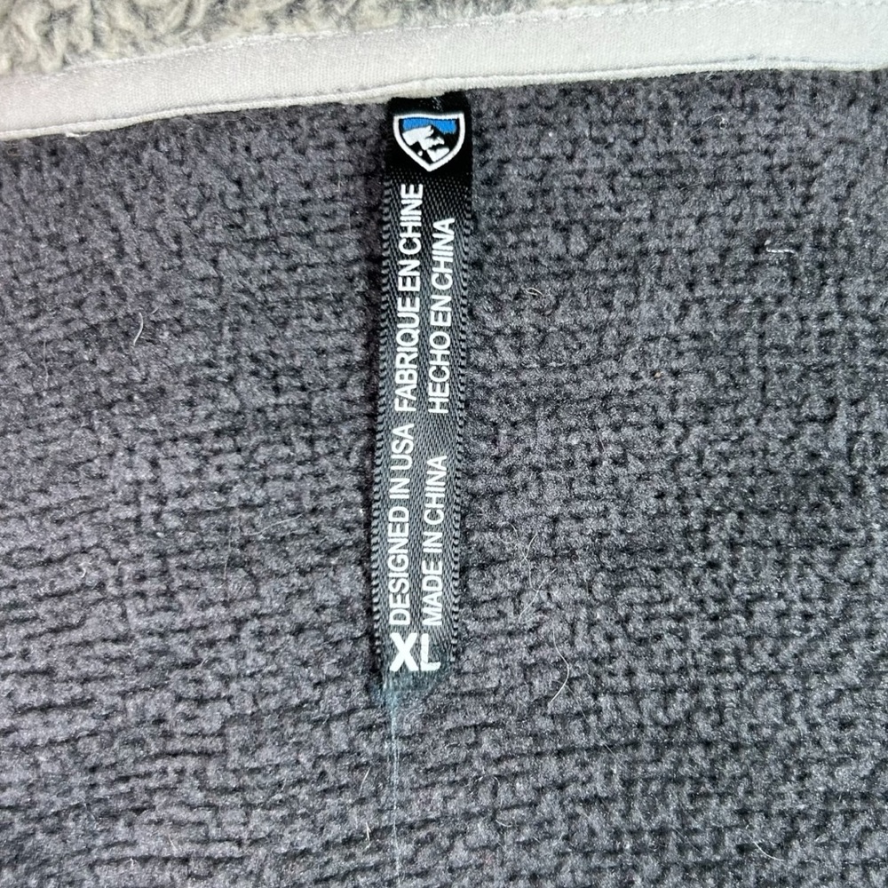 Kuhl Black Hooded Zip-Up Jacket with Light Gray Sherpa Lining - Picture 6 of 10